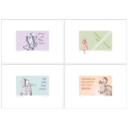 ‘Alice in Wonderland’ 4 A4 print pack